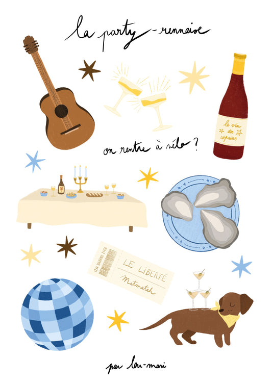 Planche de stickers : la party-rennaise